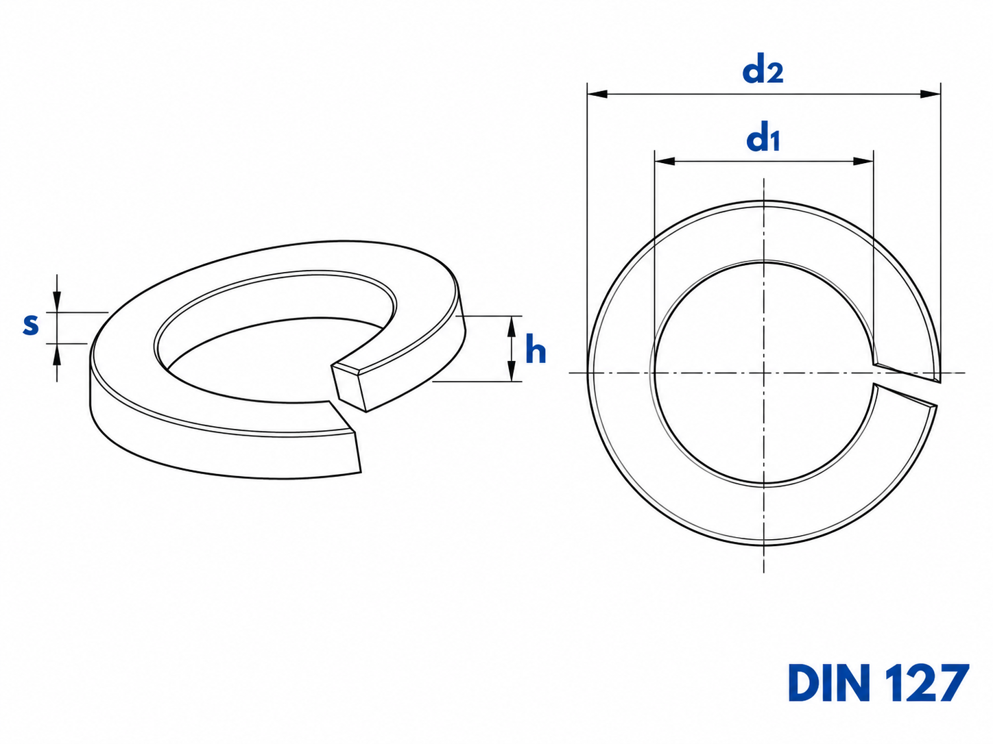 DIN 127 - Long đen vênh