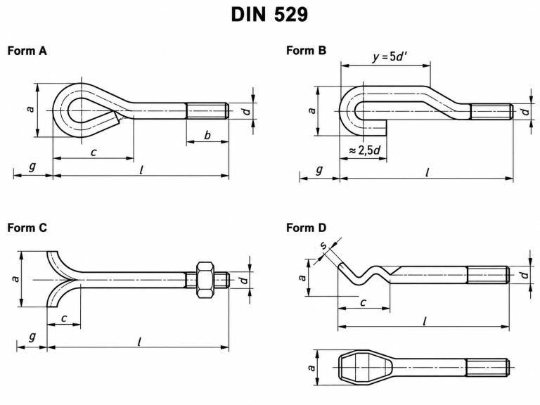 DIN 529 - Bu lông neo móng