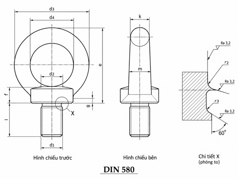 DIN 580 - Bu lông mắt