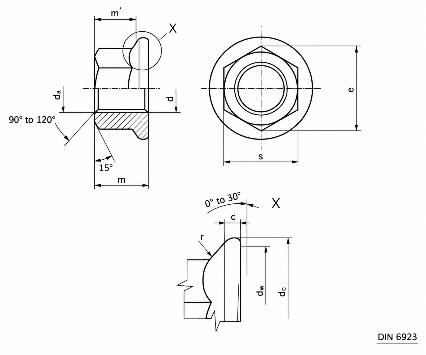 DIN 6923 - Đai ốc liền long đen 1