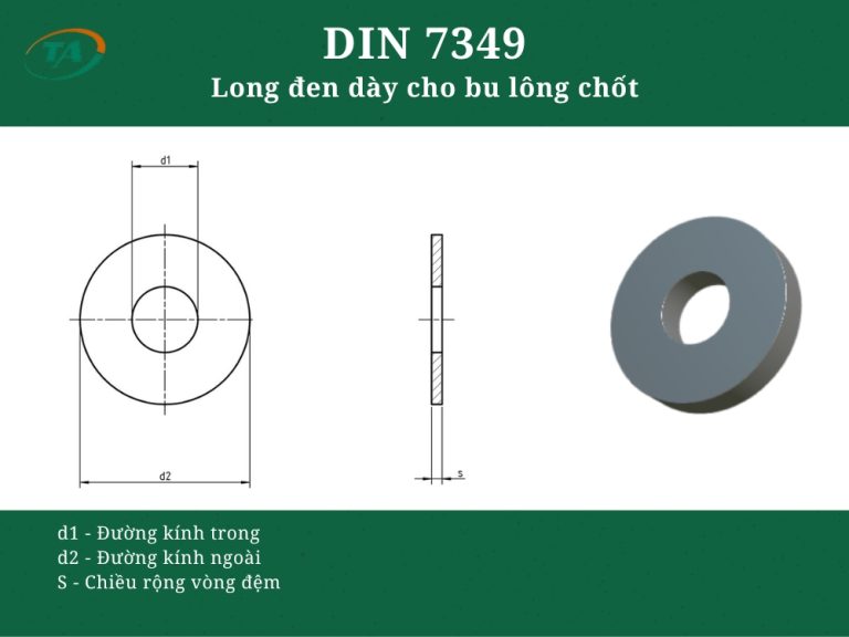 DIN 7349 - Long đen dày cho bu lông chốt