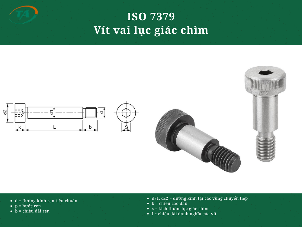 ISO 7379 - Vít vai lục giác chìm